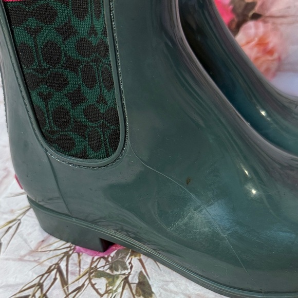 Coach Green Rubber Pull on Rainboots - Picture 7 of 10